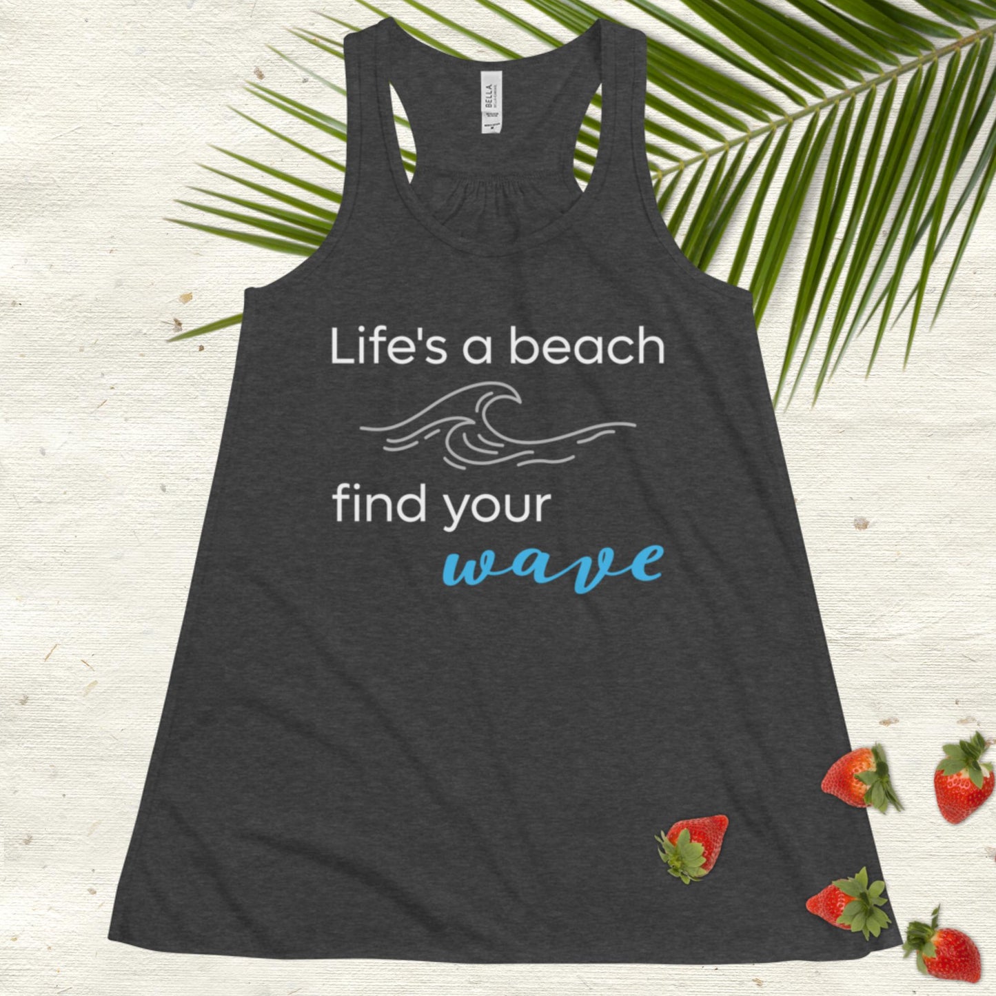 Women's Flowy Racerback Tank Life's a beach