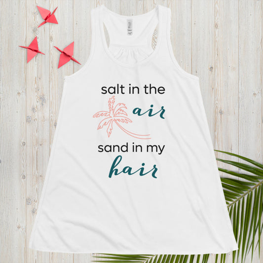 Women's Flowy Racerback Tank Salt in my hair